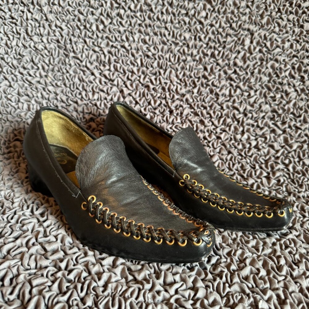 Calleen Cordero Handmade Leather Loafers Studded Women Size 7